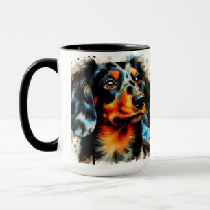 Dapple Dachshund Christmas Coffee Mug