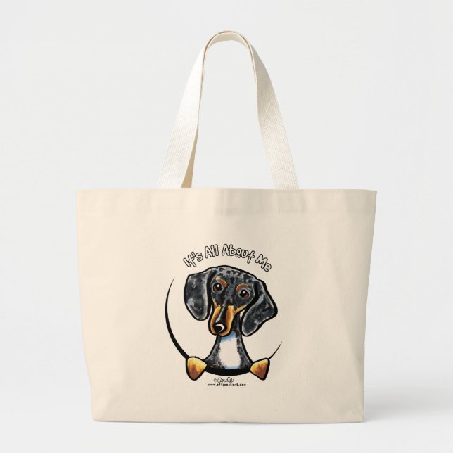 Dapple Dachshund Its All About Me Large Tote Bag (Front)