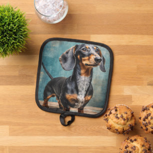 Dapple-dachshund Pot Holder