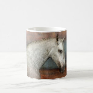 Dapple Grey Andalusian Horse Portrait Coffee Mug