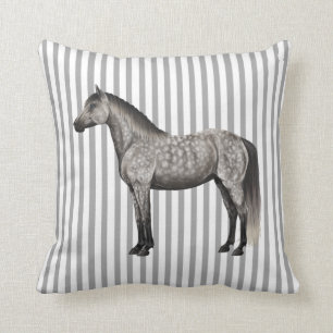 DAPPLE GREY HORSE PILLOW