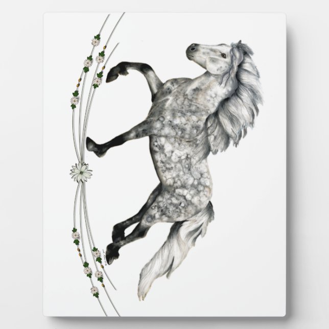 Dapple Grey Icelandic Mare Grá Plaque (Front)