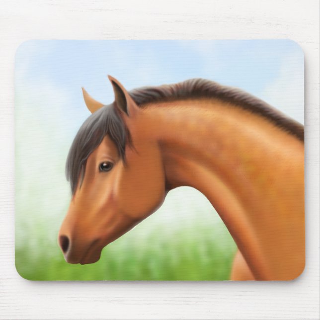 Dappled Bay Arabian Horse Mouse Pad (Front)