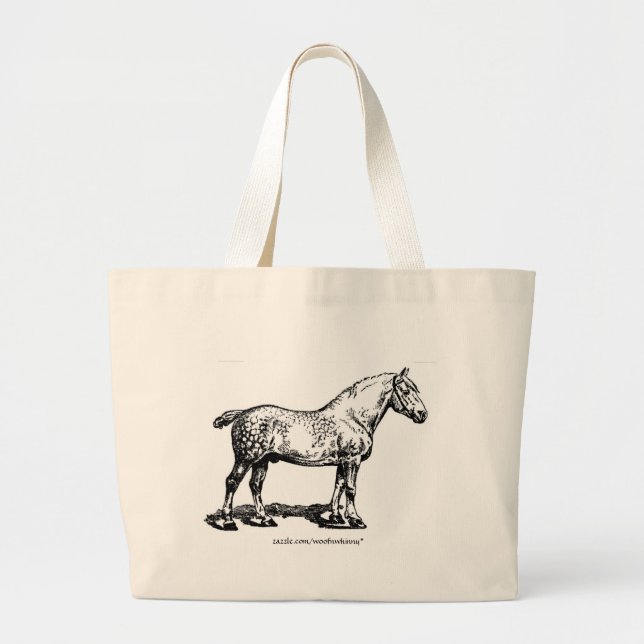 Dappled Draught Horse Large Tote Bag (Front)