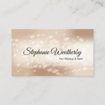 Dappled Gold White Bokeh Stylist Business Card