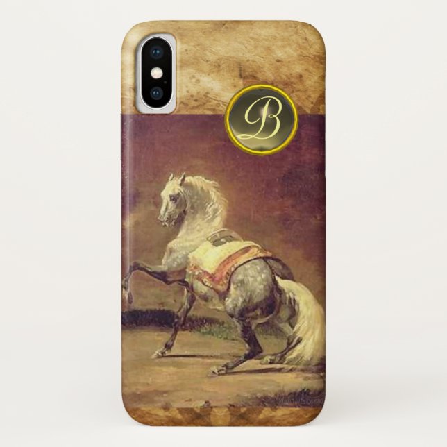 DAPPLED GREY HORSE MONOGRAM Case-Mate iPhone CASE (Back)