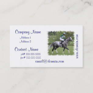 Dappled Grey Race Horse Business Cards