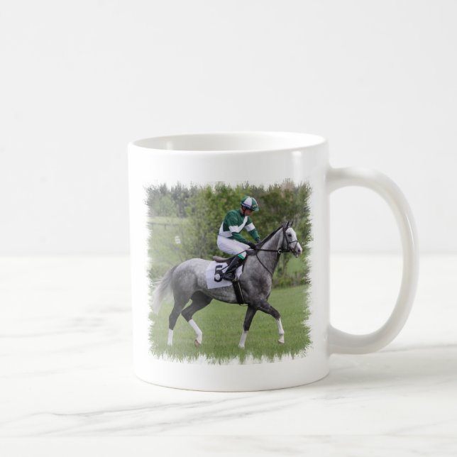 Dappled Grey Race Horse Coffee Mug (Right)