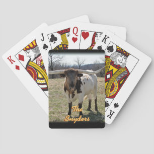 Dappled Longhorn Playing Cards - personalise