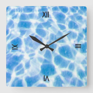 Dappled Water Square Wall Clock