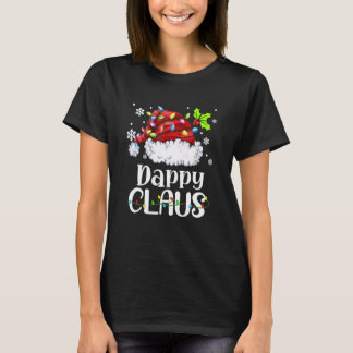 Dappy Claus Santa Hat Christmas Light Xmas Family T-Shirt