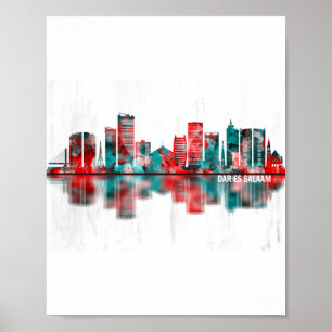 Dar es Salaam Tanzania Skyline Poster