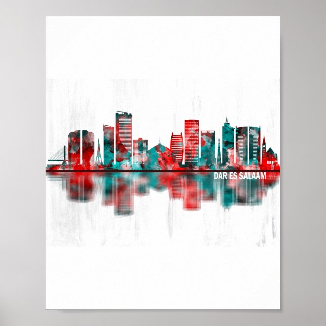 Dar es Salaam Tanzania Skyline Poster (Front)