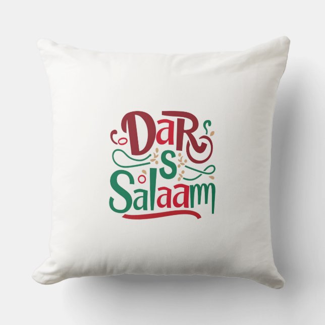 Dar es salaam Throw Pillow (Front)