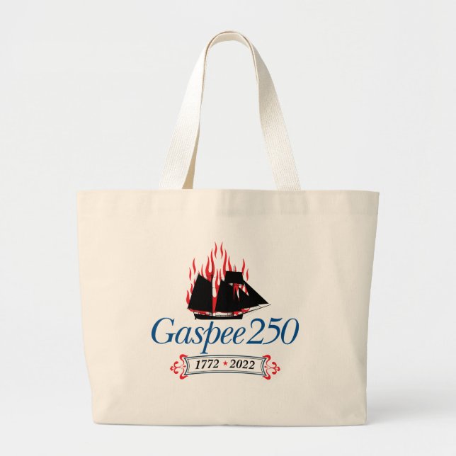DAR Gaspee250 - Italic Logo on Jumbo Tote Bag (Front)