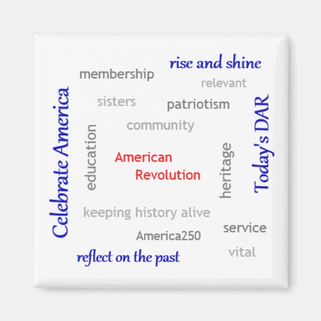 DAR Word Cloud Magnet (Front)