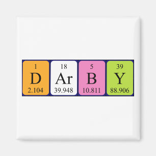 Darby periodic table name magnet