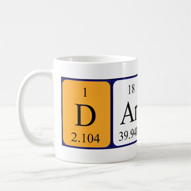 Darcey periodic table name mug (Left)