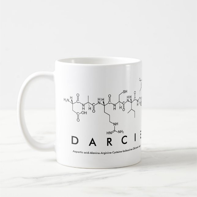 Darcie peptide name mug (Left)