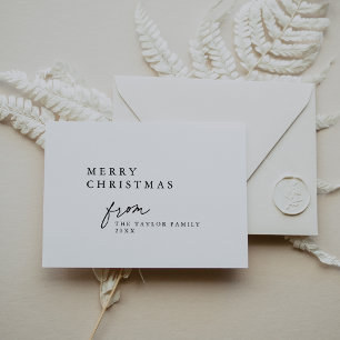 DARCY Black Unique Boho DIY Modern Merry Christmas Holiday Card