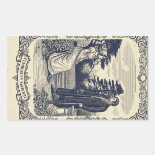 Darcy & Elizabeth scene Rectangular Sticker