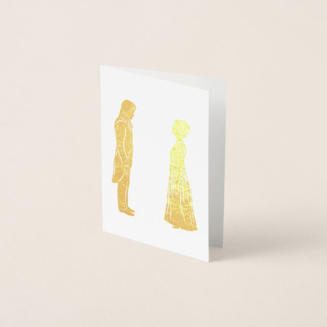 Darcy & Elizabeth Silhouette Foil Card (Front)
