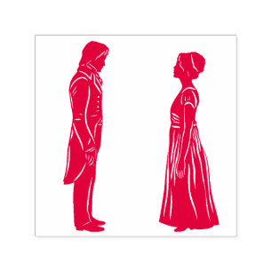 Darcy & Elizabeth Silhouette Self-inking Stamp