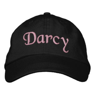 Darcy Embroidered Baseball Cap Hat Pink Grey