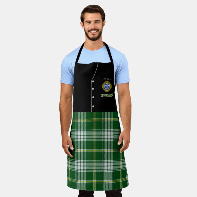 Darcy Irish Shield & Tartan Personalised Kilt  Apron (Worn)