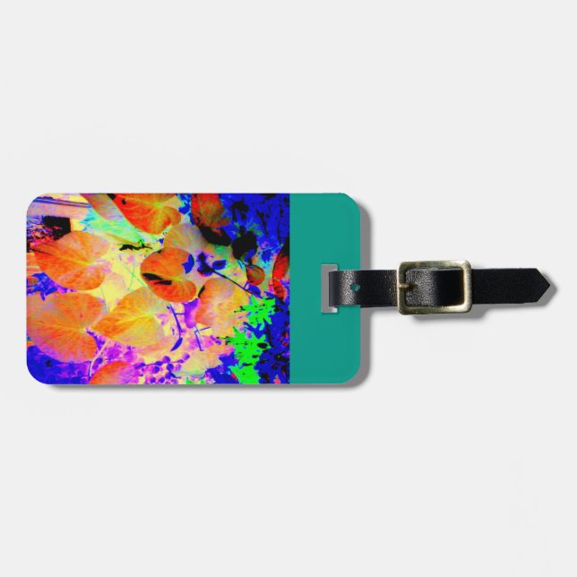 Darcy Luggage Tag in Teal (Front Horizontal)