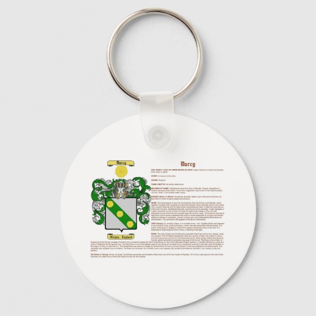 Darcy (meaning) key ring (Front)