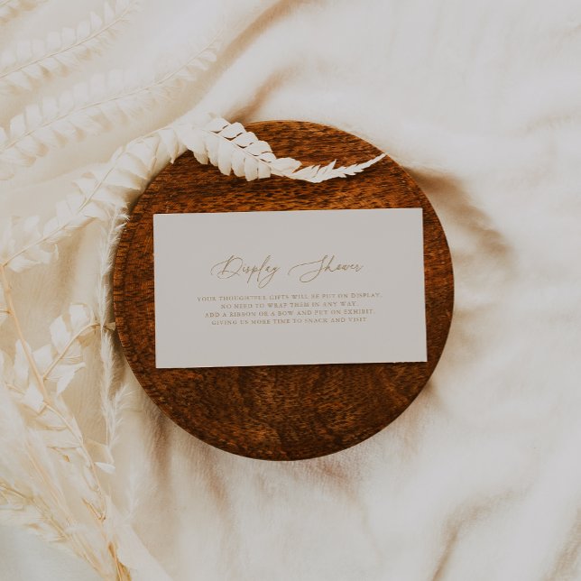 DARCY Modern Minimalist Ivory Gold Display Shower Enclosure Card (DARCY Modern Minimalist Ivory Gold Display Shower Enclosure Card)