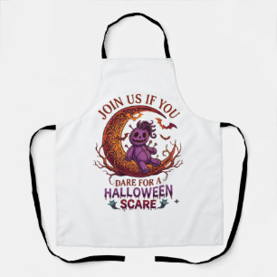 Dare Halloween Scare Purple Voodoo Doll Crescent M Apron
