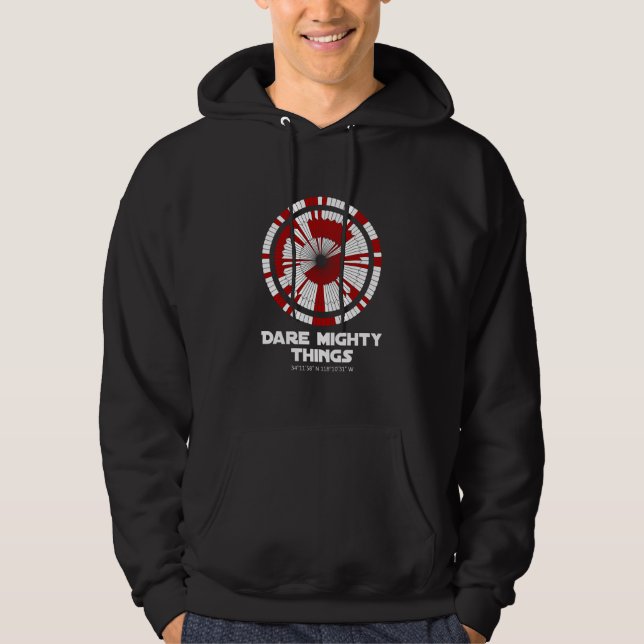 Dare Mighty Things Perseverance Mars Rover Landing Hoodie (Front)