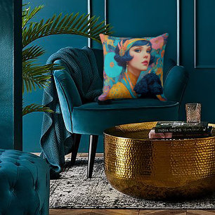 Dare to be Deco in Flapper Style Cushion