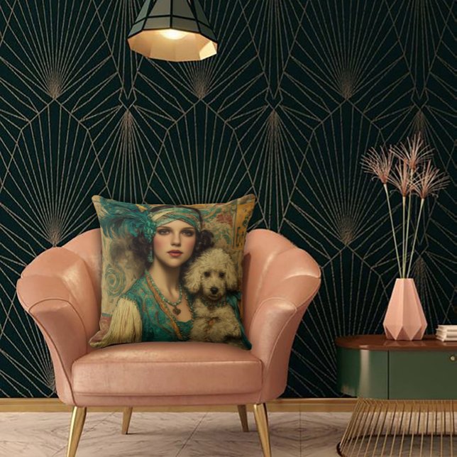 Dare to be Deco in Flapper Style Cushion (Creator Uploaded)