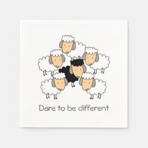 Dare To Be Different Black Sheep Napkin