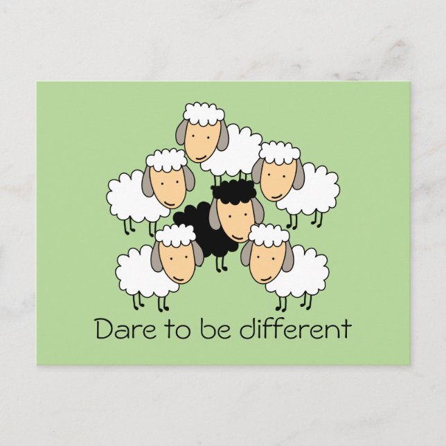 Dare To Be Different Black Sheep Postcard (Front)