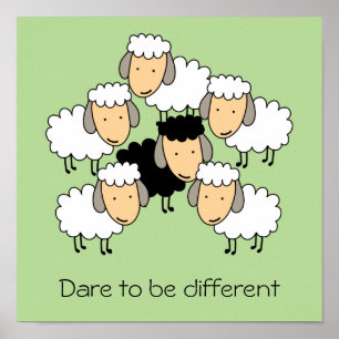 Dare To Be Different Black Sheep Poster
