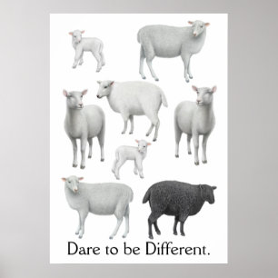 Dare to be Different Black Sheep Print