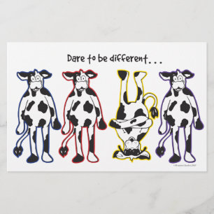 Dare to be different Cows Stationery