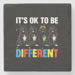 Dare To Be Different Funny Newfie Cute Newfie Stone Coaster