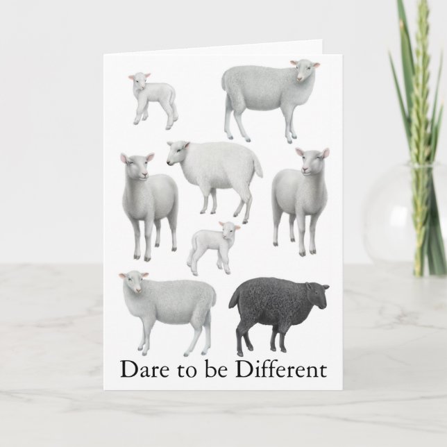 Dare to be Different Greeting Card (Front)
