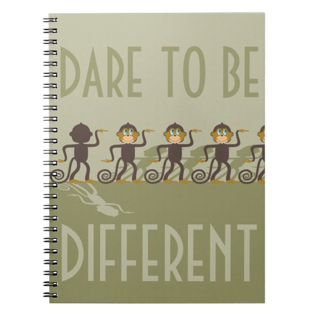 Dare to be different, monkeys, safari notebook (Front)