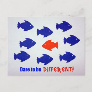 Dare to be different! postcard