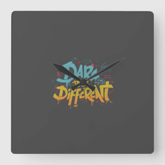 Dare to be different square wall clock
