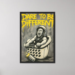 Dare to Be Different Street Canvas Art Print