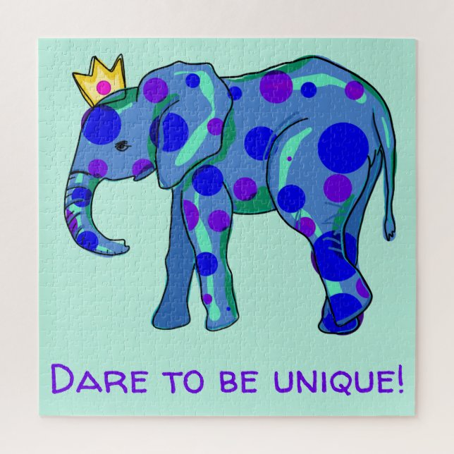 Dare to Be Unique Elephant Jigsaw Puzzle (Vertical)