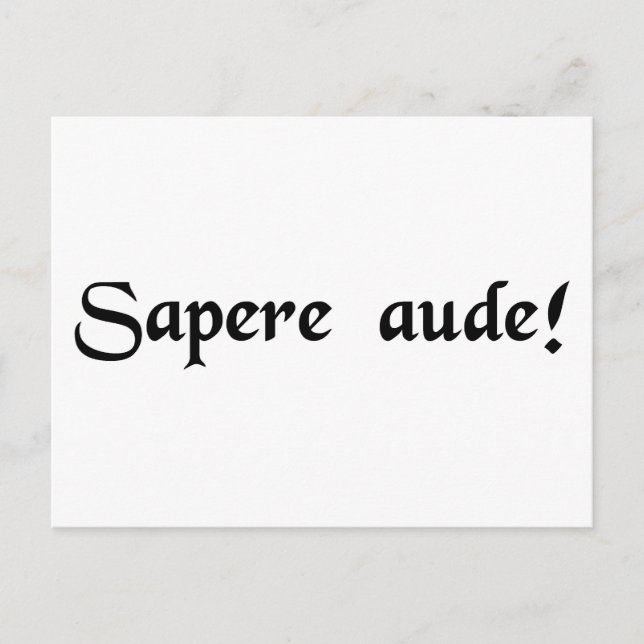 Dare to be wise! postcard (Front)