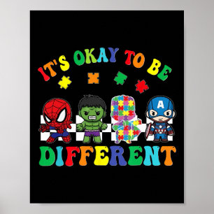 Dare To Be Yourself Shirt Autism Awareness Superhe Poster